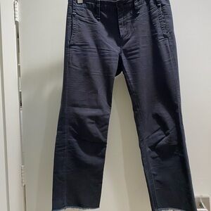 G1 Goods  Mid Rise Surplus Crop Gray Raw Hem Cotton Pants.